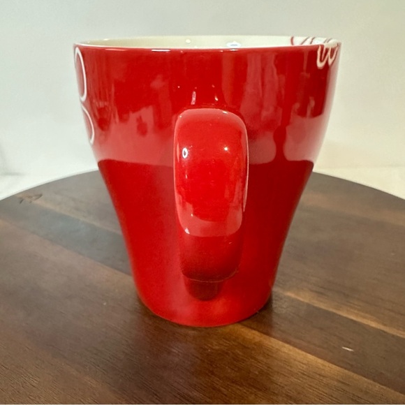 Starbucks Red Embossed Floral Ceramic Mug – 15 oz – 2007 Retired Vintage - Picture 4 of 6